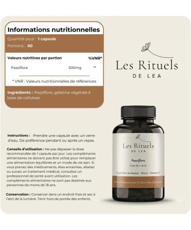  Les Rituels de L a Passionflower Concentrated - 500mg - No Additives and French Formulation - Buy Online on GoSupps.com