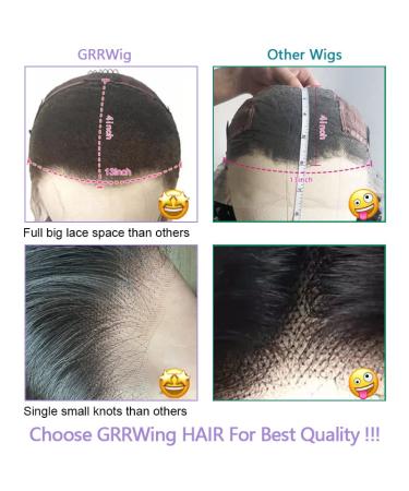 GRRWig Body Wave 20 Lace Front Human Hair Wig for Black Women - 150% Density HD Transparent Lace Frontal Wig with Baby Hair, Pre Plucked & Bleached Knots - Buy Online on GoSupps.com