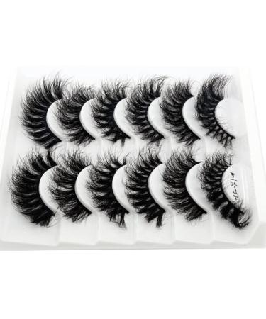 HBZGTLAD Cat-Eye 8D Wispy False Eyelashes - Pack of 6 Pairs | Dramatic Long Thick Volume Faux Mink Lashes | Mix-02 - Buy Online on GoSupps.com