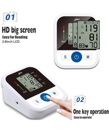 Upper Arm Blood Pressure Monitor - Digital Sphygmomanometer with Audio Large Cuff 2x99 Memory & Case - Automatic Home Use - Buy Online on GoSupps.com