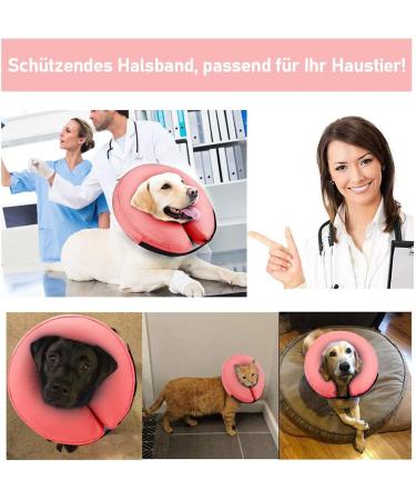 Supet Rewrise Inflatable Dog Collar - Soft Leak Protection for Post-Op Dogs - Pink (Medium Neck 23-30.5cm) - Buy Online on GoSupps.com