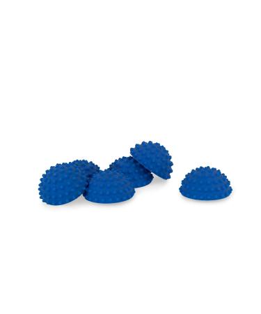 AFH web shop 6 x therapy balance hedgehog mini extra strong in trendy blue tones |Diameter: 9 cm |Gymnastics hedgehog |Hedgehog ball |Small balance hedgehog (6 x dark blue)
