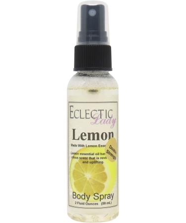 Lemon Essential Oil Body Spray (Double Strength) 2 ounces Body Mist for Women with Clean Light & Gentle Fragrance Long Lasting Perfume with Comforting Scent for Men & Women Cologne with Soft Double Strength 2 Fluid Ounces
