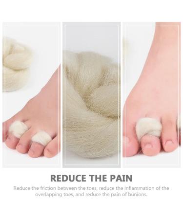 Wool Toe Separator Cushion - Little Toe Spacer for Bunion Relief and Correction - Beige - Buy Online on GoSupps.com