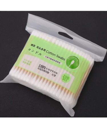 200pcs Double Head Cotton Swabs - Eco-Friendly Wooden Sticks for Cleaning | International Shipping Available - Buy Online on GoSupps.com