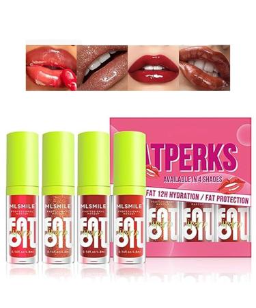 Shop 4 Colors Lip Oil & Lip Glaze | Hydrating Glossy Finish & Vegan Formula - Buy Online on GoSupps.com