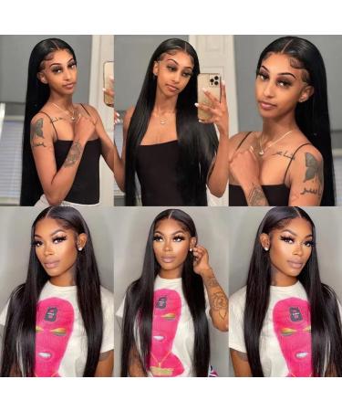 Bele 13x4 Transparent Lace Front Wig 22 inch 180% Density | Brazilian Virgin Human Hair | Natural Color with Baby Hair | Pre Plucked HD Deep Part Lace Front Wig for Black Women - Buy Online on GoSupps.com