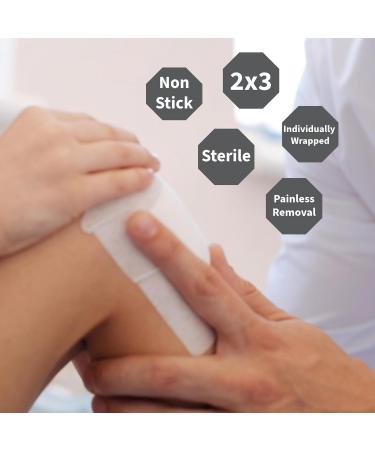 Sterile Non-Adherent Non-Stick 2x3 Gauze Pads | Highly Absorbent Wound Dressing | Individually Sealed Painless Removal - Best for International Shipping - Buy Online on GoSupps.com