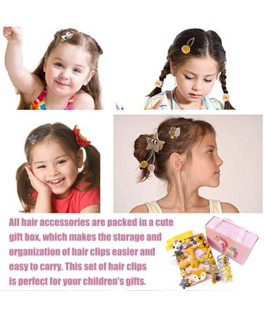 NALCY 24-Piece Hair Clips Set for Girls - Cute Yellow Hair Accessories with Box - Buy Online on GoSupps.com