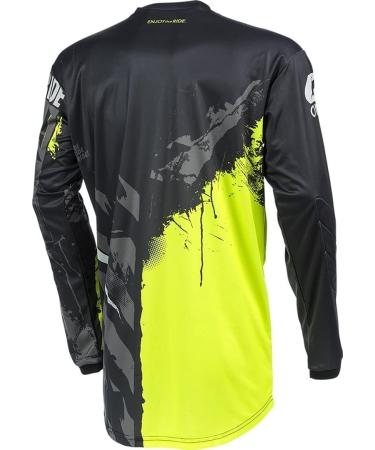 Oneal Motocross Jersey Long Arm - Padded Elbow Protection Breathable V-Neck MX Enduro Element Jersey for Adults - XL Black/Neon/Yellow - International Shipping Available - Buy Online on GoSupps.com