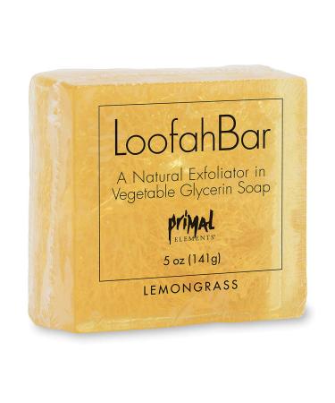 Primal Elements Lemongrass Loofah Bar Soap  5 Ounce