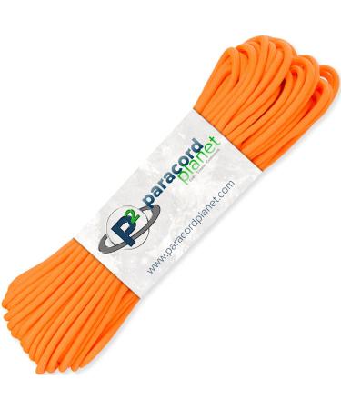 PARACORD PLANET Mil-Spec Commercial Grade 550lb Type III Nylon Solid Colors (Neon Orange 100 ft) Neon Orange 100 ft