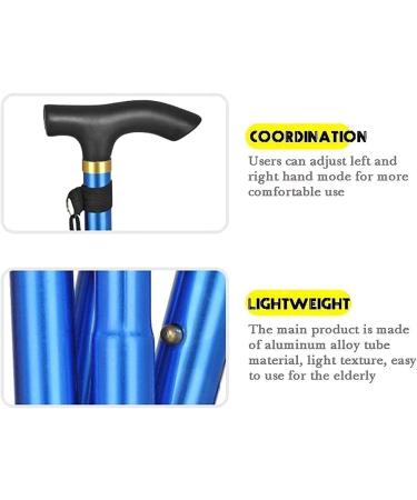 Telescopic Non Slip Crutches Older Cane Aluminum Alloy Elderly Height Adjustment Walking Stick Blind Sticker Black Blue for Persons rollator walker Durable Mobility Aid for Arthritis Elderly Seni - Buy Online on GoSupps.com