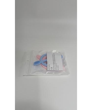 Buy BPA-Free Baby Biting Toys & Toothbrush Set - Soothing Silicone Teething Rings (Blue & Pink) for 3+ Months - Safe & Stimulating Gum Relief - Buy Online on GoSupps.com