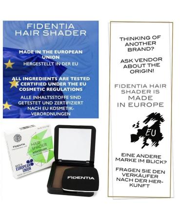 Fidentia Premium Hair Shader 12g | 100% Natural Hair Concealer | EU Made Black Root Powder - Perfect for Instant Coverage - Buy Online on GoSupps.com