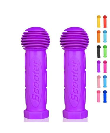 OTFAITP Scooter Grip Handlebar 1 Pair Bicycle Grip Fit for 2-3-4 Wheels Kid Kick Scooters,Children Bike,Rocking car,Drifting Scooter,Swing Scooter,Push Cart Purple