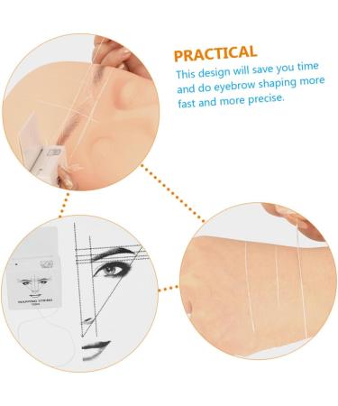Housoutil Brow Map Line Beauty Tools Pro Tools Eyebrow Measuring Tool Eyebrow Corrector Positioning Ruler Make up Line Ruler 4.6x1.8x7.5cm White - Buy Online on GoSupps.com