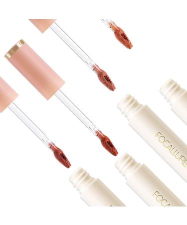 FOCALLURE 4-Piece Matte Lipstick Set | Velvety Liquid Lipstick Kit for Long-Lasting Waterproof Nude Lips | Ideal for Girls and Women - Buy Online on GoSupps.com