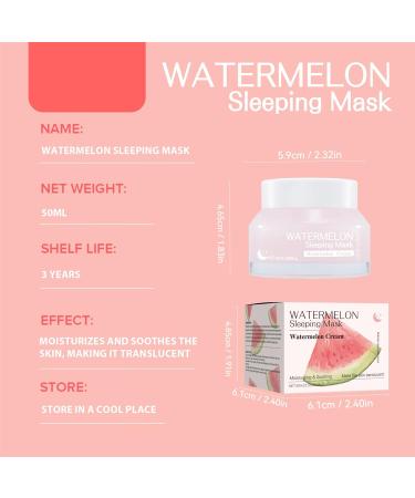 Rust sheet 50 ml watermelon mask watermelon sleeping mask hydrates and soothes dry skin nourishes and repairs the skin reduces oiliness and impurities - Buy Online on GoSupps.com