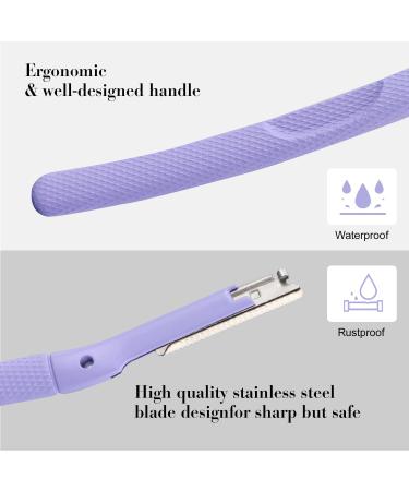 Buy Metal Eyebrow Razors for Women - Professional Dermaplaning Tool with Comfortable Handle & 2 Free Blades | International Shipping Available - Buy Online on GoSupps.com