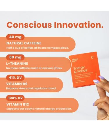 NeuroGum Energy Caffeine Gum (108 Pieces) - Sugar Free Nootropic Supplement with L-theanine Natural Caffeine & Vitamins B12 & B6 - Keto & Vegan Friendly Cinnamon Flavor - Pack of 12 - Buy Online on GoSupps.com