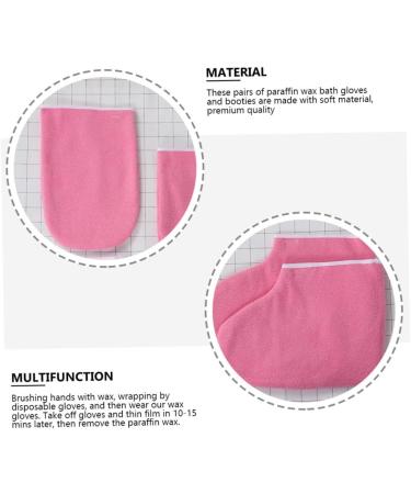 Healeved 2 Sets Leather Horn Boots Heat Wax Hand Cover Wax Care Insulated Mittens Paraffin Wax Mittens Wax Care Mittens Nursing Skin Care Tools Foot Work Combination Set Polyester Lining - Buy Online on GoSupps.com