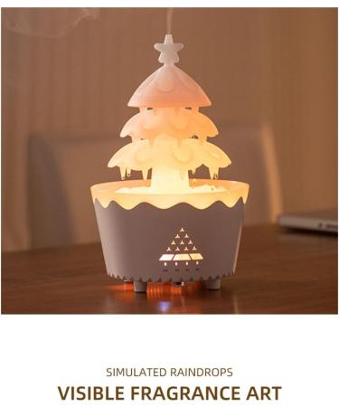 SereneMist Aroma Diffuser with Remote Control - 300ml Essential Oil Diffuser & Humidifier Christmas Lucky Tree Design 7-Color LED Light - Ideal for Home & Office - Buy Online on GoSupps.com
