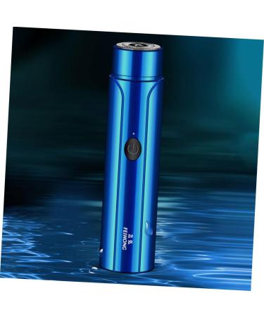 Compact Electric Shaver for Men - Handheld Travel Razor Wear-Resistant & Convenient Daily Use - 10.6x2.6cm Blue - Buy Online on GoSupps.com