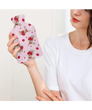 Rabbit Hot Water Bottle with Plush Cover - Hand Warmer for Adults & Children | 26.5x15.3cm - International Shipping Available - Buy Online on GoSupps.com