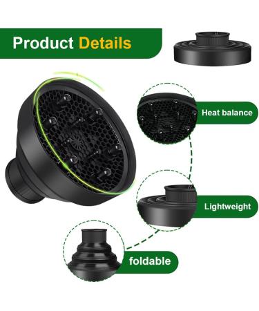 Universal Hair Diffuser for Curly & Wavy Hair - Eihi 1 Article Hair Dryer Attachment Pebble Gel Diffusor 1 578-1.968 Inches - Buy Online on GoSupps.com