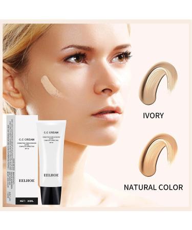 SPF 50 Skin Tone Adjusting CC Cream for Mature Skin - All-In-One Sunscreen, Primer, and Foundation - Brightening and Moisturizing Concealer (Natural) - Buy Online on GoSupps.com