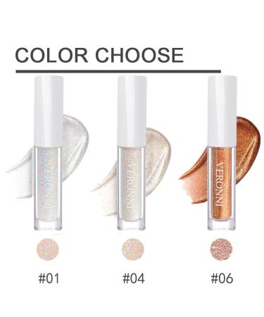 CHARMFORYOU Liquid Glitter Eyeshadow 2pcs Makeup Kit - Long Lasting Shimmer Eye Shadow Set for Women & Girls - Buy Online on GoSupps.com