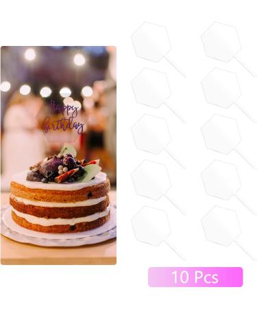 Vegcoo 10-Piece Empty Acrylic Cake Attachments Set | Round Cupcake & DIY Decorations for Birthdays & Weddings - Buy Online on GoSupps.com