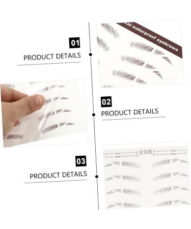 FOMIYES 24 Pcs Eyebrow Stickers Waterproof Stickers Grooming Shaping Eyebrow Sticker Eyebrow Tattoos Bionic - Buy Online on GoSupps.com