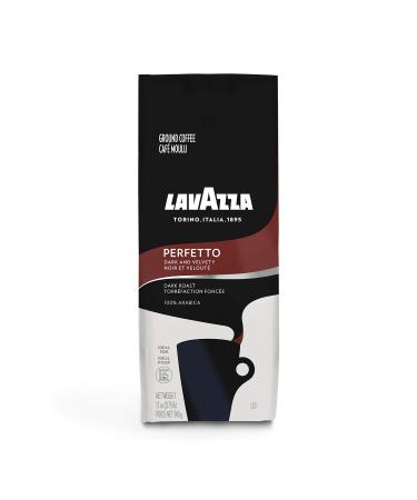 Lavazza Perfetto Ground Coffee Blend, Dark Roast, 12 oz Perfetto Ground Pack of 1