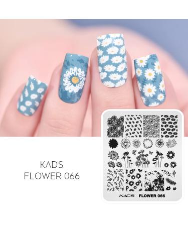 KADS Sunflower Nail Stamping Template - Flower 066 | DIY Nail Art Stencil & Decoration Plate for Stunning Nails - Buy Online on GoSupps.com