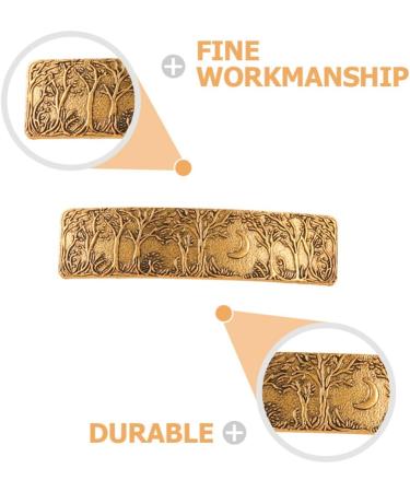 Metal Hairclip Metal Barrette French Hair Clip Retro Forest Moon Hairpin French Hairpin Women's Girls Fashion Hair Accessories Golden - Buy Online on GoSupps.com