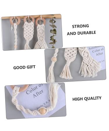 Toyandona 3 Pcs Handmade Dental Care Chew Toys for Kids - Natural Cotton Rope Molar Sticks for Healthy Teeth Hygiene - Buy Online on GoSupps.com