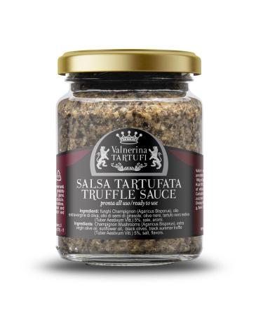 Valnerina Tartufi Truffle Sauce Original Recipe | Tartufata Sauce with Mushrooms 5% Summer Black Truffles | Jar 90 gr.