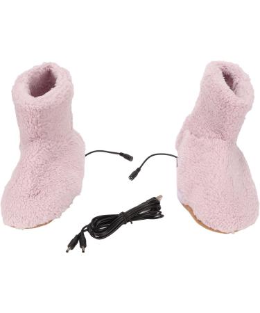 Heating Shoes & Heated Socks - Soft USB Charging Foot Warmers for Cold Winter | Relaxing Plush Heat (Pink) - Buy Online on GoSupps.com