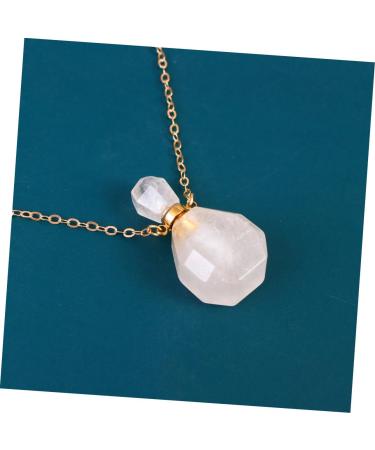 Zerodeko 2pcs Amethyst Aromatherapy Necklace - Natural Perfume Bottle Pendant for Essential Oils - White Diffuser Jewelry - Buy Online on GoSupps.com