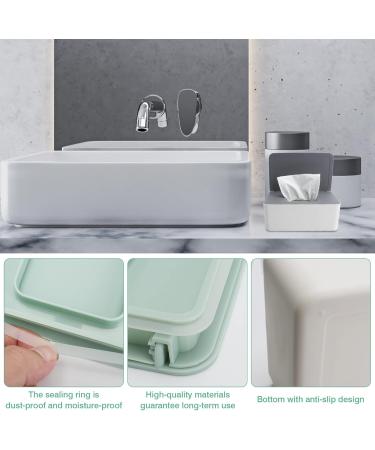 Anruyi 2-Pack Wet Wipes Box - Stylish Plastic Tissue Storage for Kids' Clothing Home & Office - Green & Gray - Buy Online on GoSupps.com