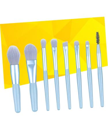 BELLIFFY 8pcs Powder Brush Eyeshadow Makeup Cosmetic Face Brushes Makeup Face Brushes Facial Kit Blue Wooden - Buy Online on GoSupps.com