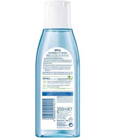 NIVEA Refreshing Facial Toner for Normal and Combination Skin Vegan Facial Toner with Vitamin E Cleanses and Refreshes Skin Intensively Moisturizes Skin 200 ml - Buy Online on GoSupps.com