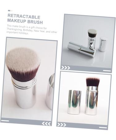 minkissy Retractable Powder Brush Retractable Makeup with Cover Blush Brush Cosmetic Tools Foundation Applicator Makeup Supplies Cosmetic Applicator Travel Makeup Metal Telescopic - Buy Online on GoSupps.com