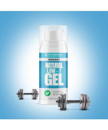 Androgenesis Natural Low-T Support Gel - T Booster for Men - Muscle Recovery, Energy Booster, Healthy Aging, Blue, Pack of 2 - Buy Online on GoSupps.com