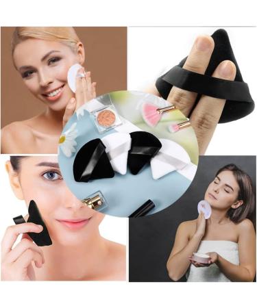 16PCS Makeup Powder Puffs Pure Cotton Puff Velour Loose Triangle with 3 pcs Round Apply for Daily Such as Foundation Cream Blush Sponge Face Facial Cosmetic Foundation Beauty Tool (Black White) - Buy Online on GoSupps.com