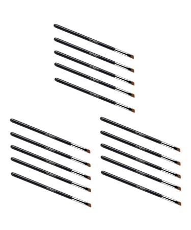 Ipetboom 15 Pcs Makeup Brush Eyebrow Brush Eyeliner Brush Makeup Eyeliner Wand Eye Tool Brush Make up 16x0.7cmx3pcs Blackx3pcs