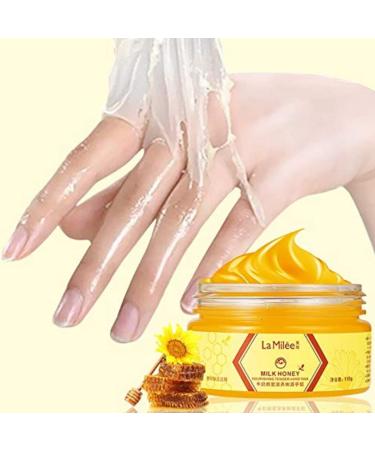 Lamilee Hand Mask Milk Honey Peel Off Hand Wax Moisturizing Hydrating Nourishing Exfoliating Hand Film Hands Care paraffin110g 3.8 Ounce (Pack of 1)