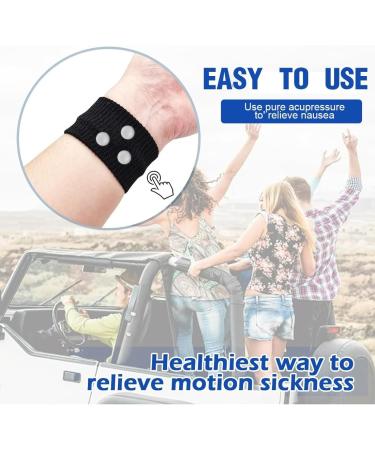 Buy Eouiav Acupressure Bracelets - 2 Pairs for Pregnancy & Travel Sickness | Black & White - Buy Online on GoSupps.com
